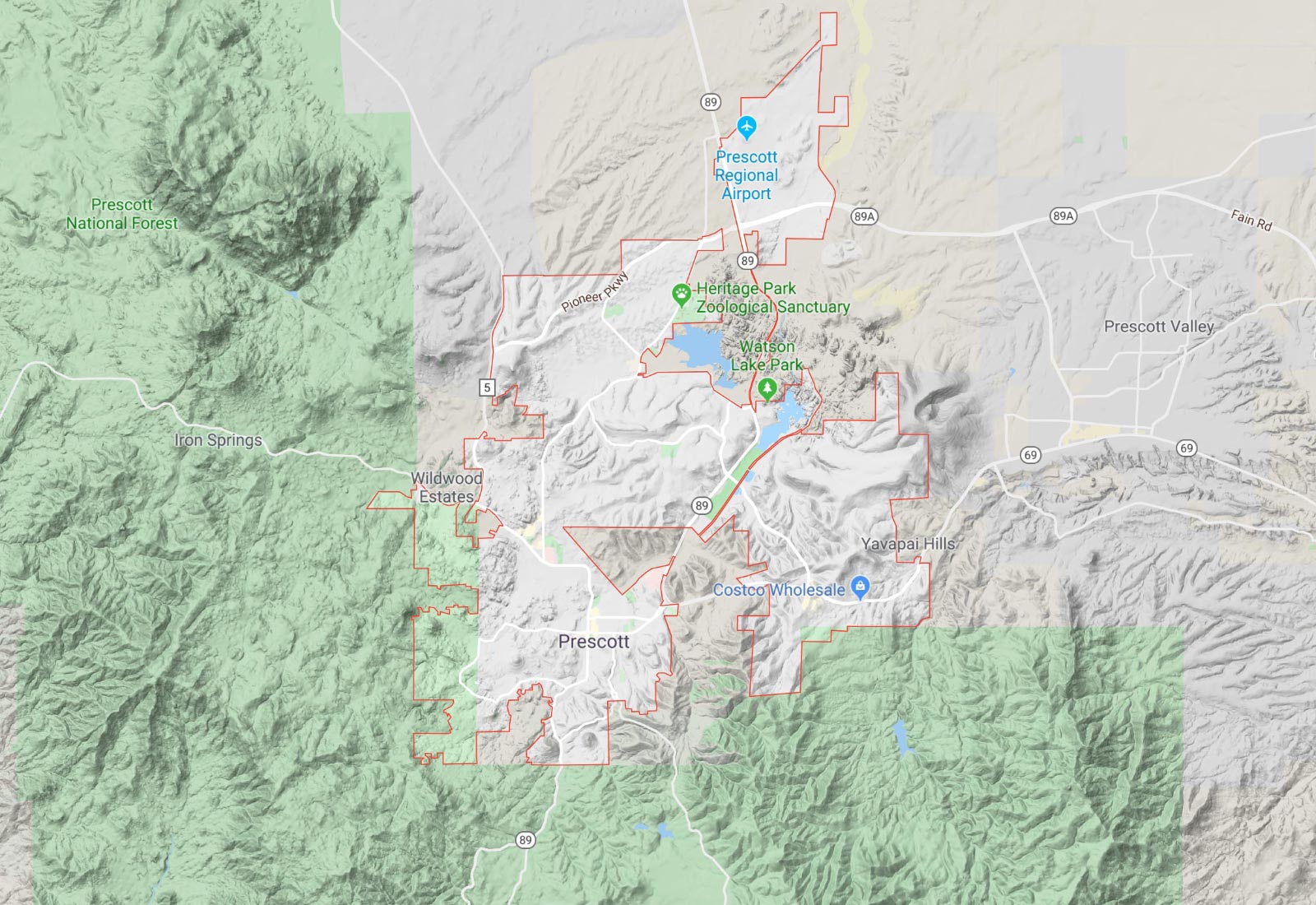 Prescott Az Elevation Map Prescott Elevation - Prescott Real Estate